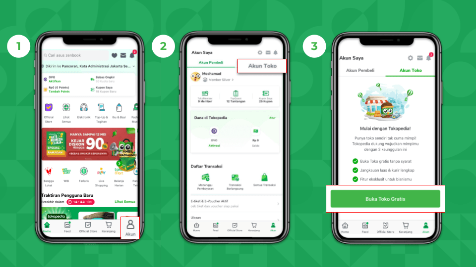 buka toko di Tokopedia
